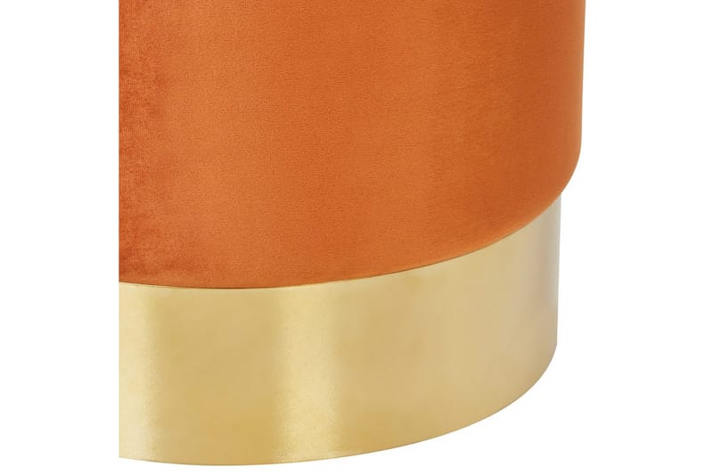 Sittpuff Sophia Orange/guld - Orange/guld - Möbler - Stolar & fåtöljer - Pall & puff - Sittpuff