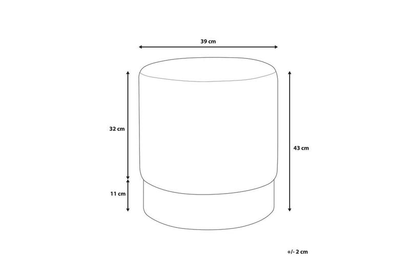 Sophia Sittpuff 39 cm - Grå - Möbler - Stolar & fåtöljer - Pall & puff - Sittpuff