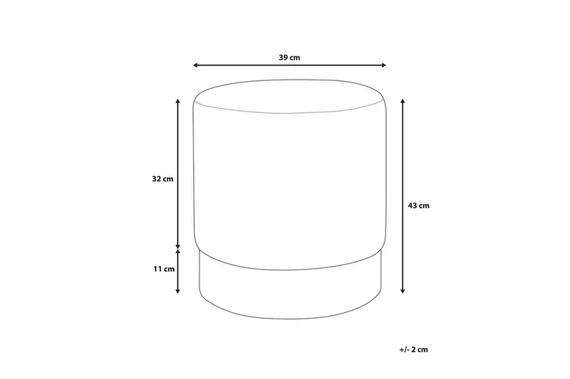 Sophia Sittpuff 39 cm - Rosa - Möbler - Stolar & fåtöljer - Pall & puff - Sittpuff