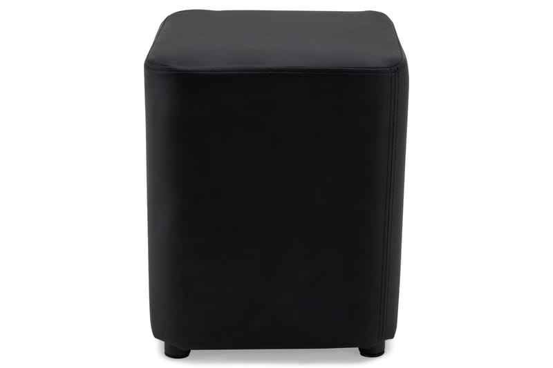 Square Pall Läder - Svart - Möbler - Stolar & fåtöljer - Pall & puff - Sittpuff
