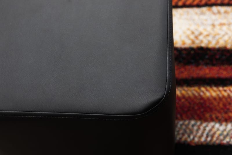 Square Pall Läder - Svart - Möbler - Stolar & fåtöljer - Pall & puff - Sittpuff