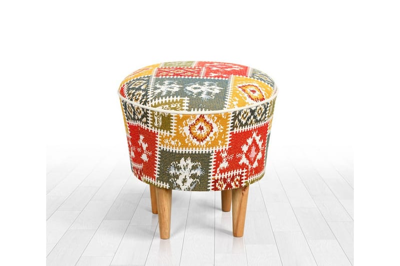 Sweetwater Sittpuff 42 cm - Beige/Röd - Möbler - Stolar & fåtöljer - Pall & puff - Sittpuff