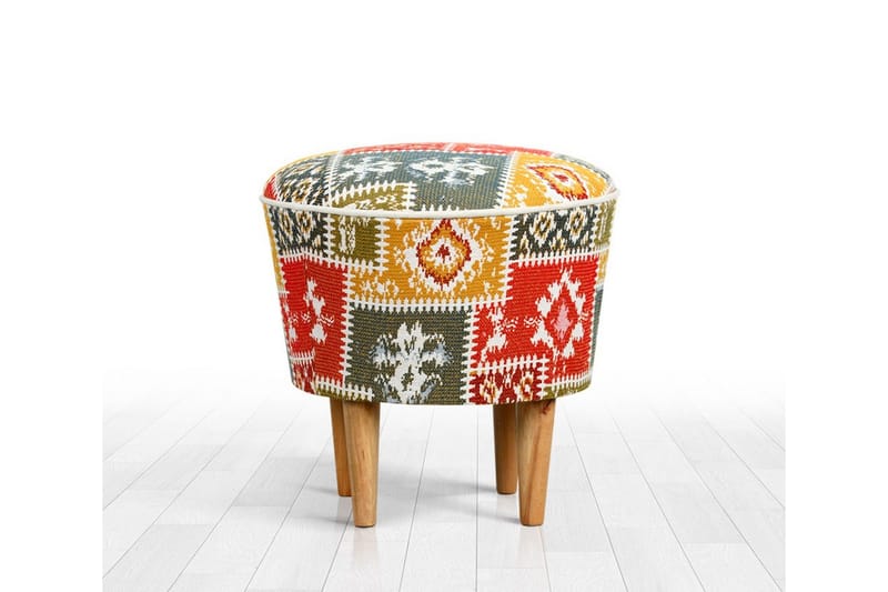 Sweetwater Sittpuff 42 cm - Beige/Röd - Möbler - Stolar & fåtöljer - Pall & puff - Sittpuff