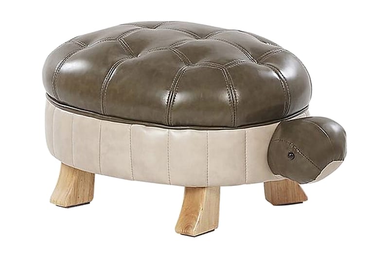 Tartaruga Sittpuff - Konstläder/Grön/Beige - Möbler - Stolar & fåtöljer - Pall & puff - Sittpuff