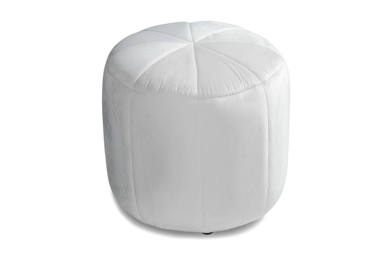 Valery Fotpall 55x40 cm Sammet - Vit - Sittpuff