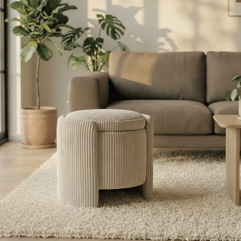 Valtor Puff 50x46x42 cm - Beige - Möbler - Stolar & fåtöljer - Pall & puff - Sittpuff - Sittpuff med förvaring