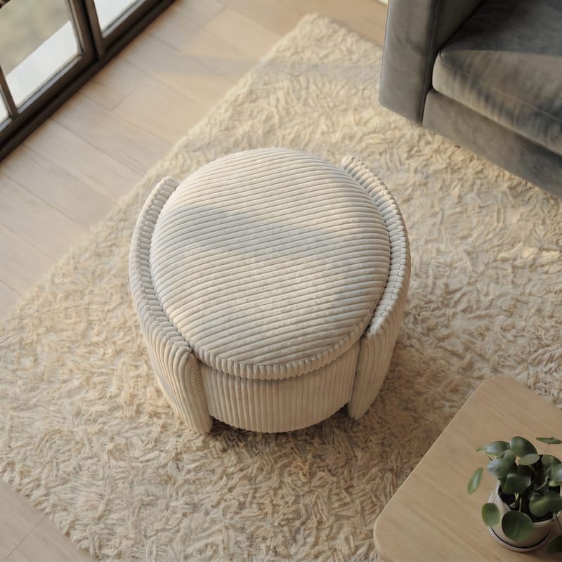 Valtor Puff 50x46x42 cm - Beige - Möbler - Stolar & fåtöljer - Pall & puff - Sittpuff - Sittpuff med förvaring