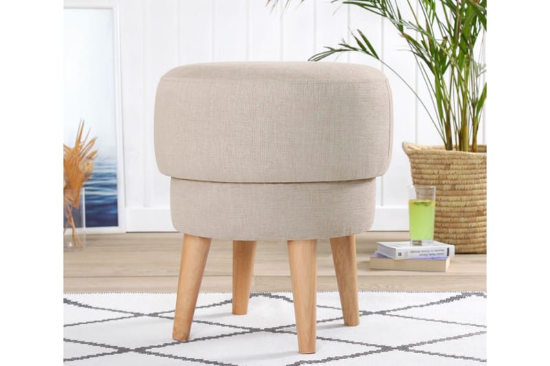 Veccio Sittpuff 47 cm - Beige - Möbler - Stolar & fåtöljer - Pall & puff - Sittpuff