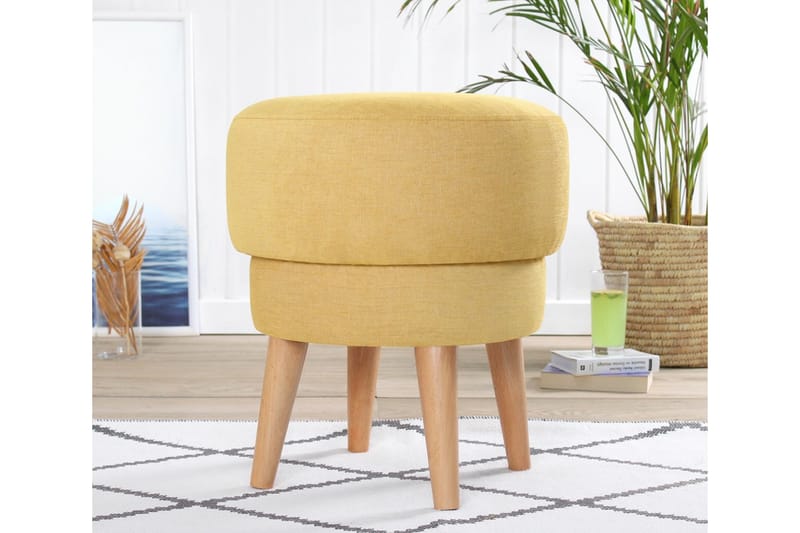 Veccio Sittpuff 47 cm - Gul - Möbler - Stolar & fåtöljer - Pall & puff - Sittpuff