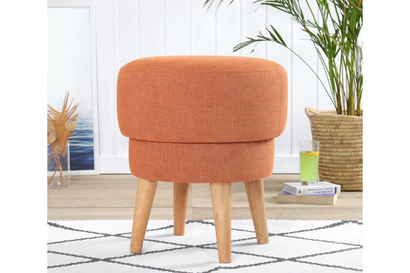 Veccio Sittpuff 47 cm - Orange - Möbler - Stolar & fåtöljer - Pall & puff - Sittpuff