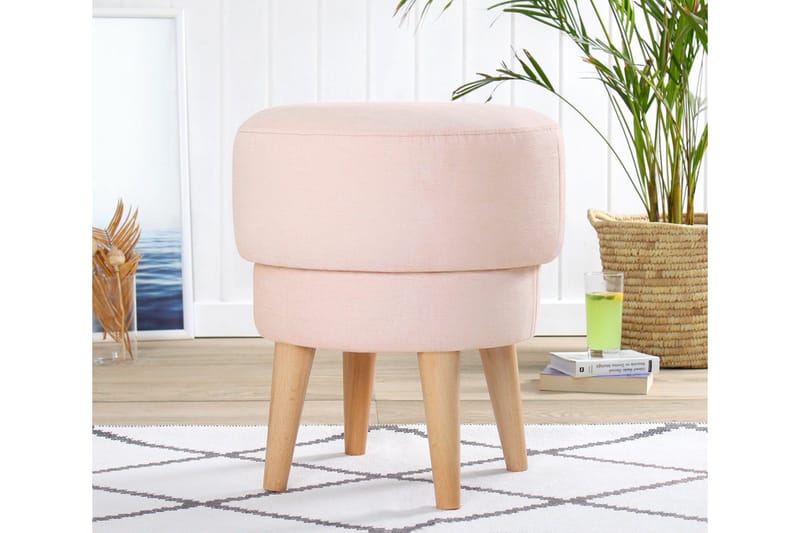 Veccio Sittpuff 47 cm - Rosa - Möbler - Stolar & fåtöljer - Pall & puff - Sittpuff