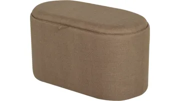 Velmira Puff 77 cm Oval - Mörkbeige - Möbler - Stolar & fåtöljer - Pall & puff - Sittpuff - Sittpuff med förvaring