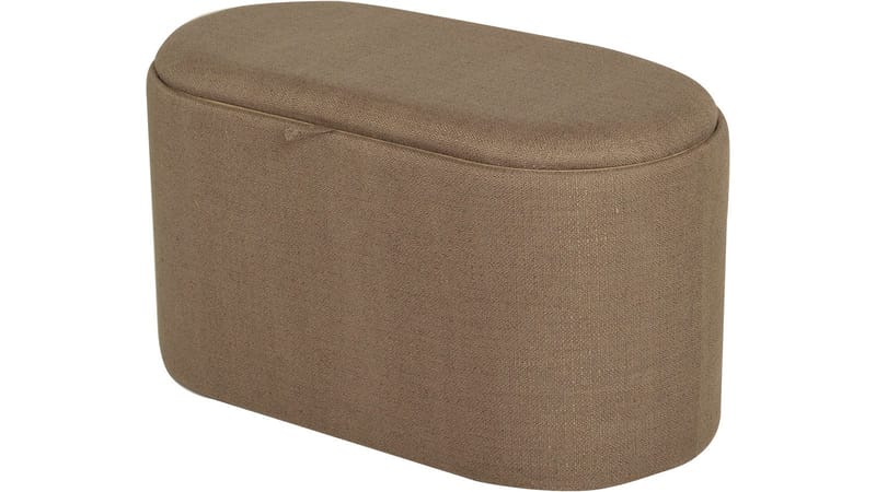 Velmira Puff 77 cm Oval - Mörkbeige - Möbler - Stolar & fåtöljer - Pall & puff - Sittpuff - Sittpuff med förvaring