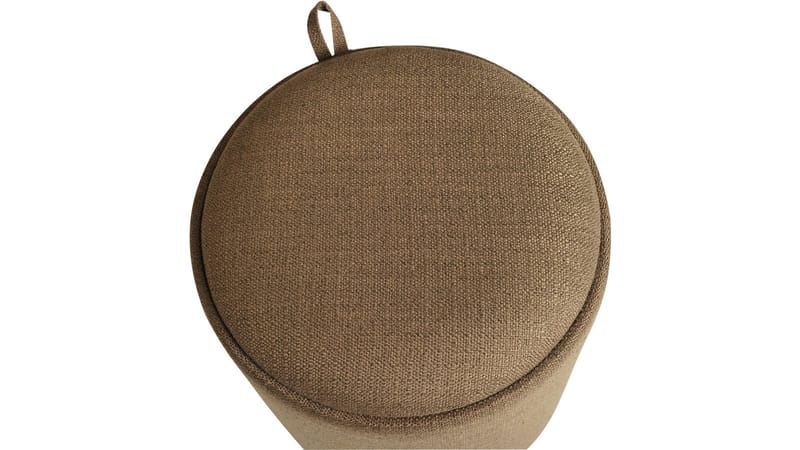 Velmira Puff 2 delar 39 cm Rund - Mörkbeige - Möbler - Stolar & fåtöljer - Pall & puff - Sittpuff - Sittpuff med förvaring