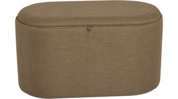 Velmira Puff 77 cm Oval - Mörkbeige - Möbler - Stolar & fåtöljer - Pall & puff - Sittpuff - Sittpuff med förvaring