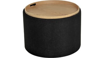 Velmira Puff 56 cm Rund - Svart - Möbler - Stolar & fåtöljer - Pall & puff - Sittpuff - Sittpuff med förvaring