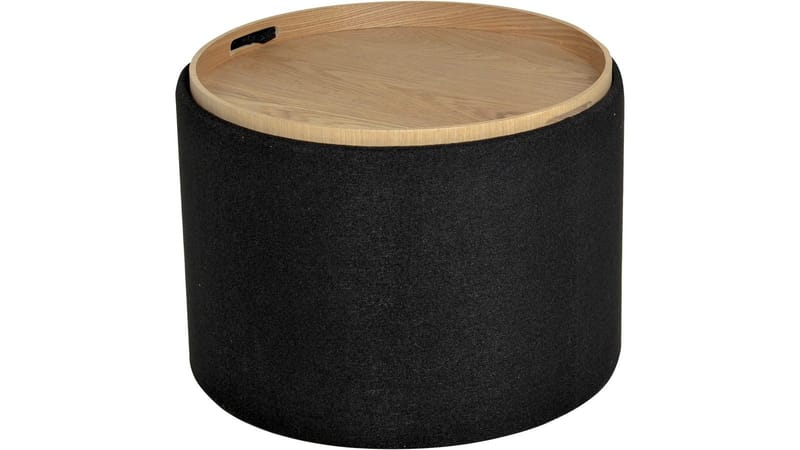 Velmira Puff 56 cm Rund - Svart - Möbler - Stolar & fåtöljer - Pall & puff - Sittpuff - Sittpuff med förvaring