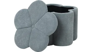 Viresta Sittpuff med förvaring 60 cm - Blå - Möbler - Stolar & fåtöljer - Pall & puff - Sittpuff - Sittpuff med förvaring