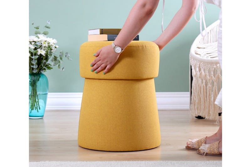Waterford Sittpuff 40 cm - Senapsgul - Möbler - Stolar & fåtöljer - Pall & puff - Sittpuff