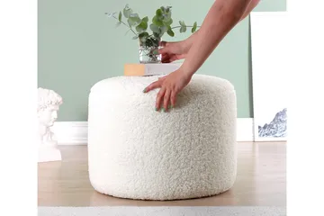 Whitman Sittpuff 54 cm - Vit - Möbler - Stolar & fåtöljer - Pall & puff - Sittpuff