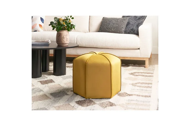 Sittpuff Wishek Gul - Gul - Möbler - Stolar & fåtöljer - Pall & puff - Sittpuff