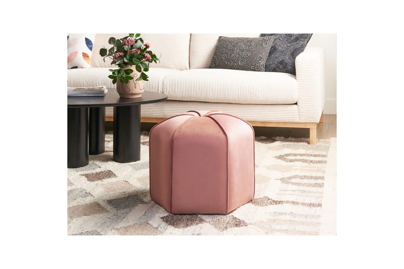Sittpuff Wishek Rosa - Rosa - Möbler - Stolar & fåtöljer - Pall & puff - Sittpuff