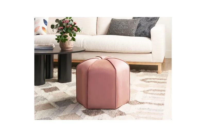 Sittpuff Wishek Rosa - Rosa - Möbler - Stolar & fåtöljer - Pall & puff - Sittpuff