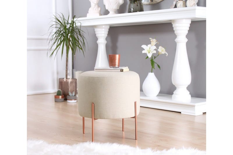 Yellowknife Sittpuff 40 cm - Beige - Möbler - Stolar & fåtöljer - Pall & puff - Sittpuff