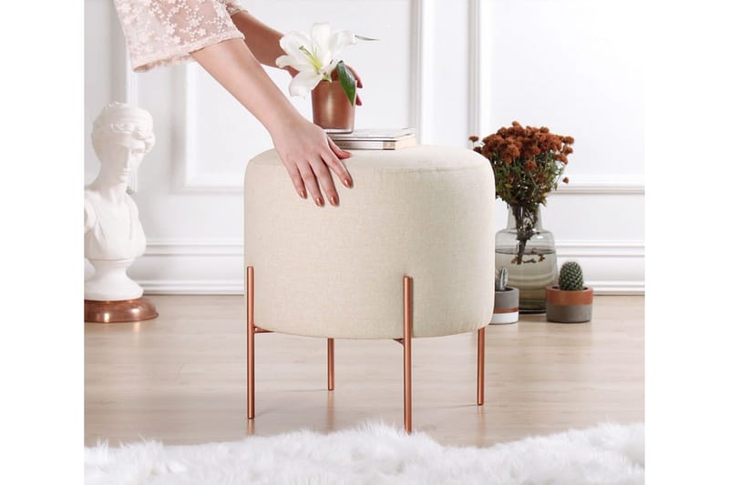 Yellowknife Sittpuff 40 cm - Beige - Möbler - Stolar & fåtöljer - Pall & puff - Sittpuff