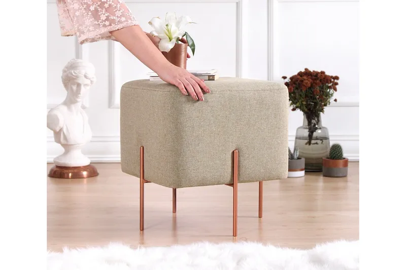 Yellowknife Sittpuff 40 cm - Brun - Möbler - Stolar & fåtöljer - Pall & puff - Sittpuff