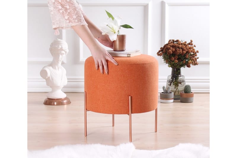 Yellowknife Sittpuff 40 cm - Orange - Möbler - Stolar & fåtöljer - Pall & puff - Sittpuff