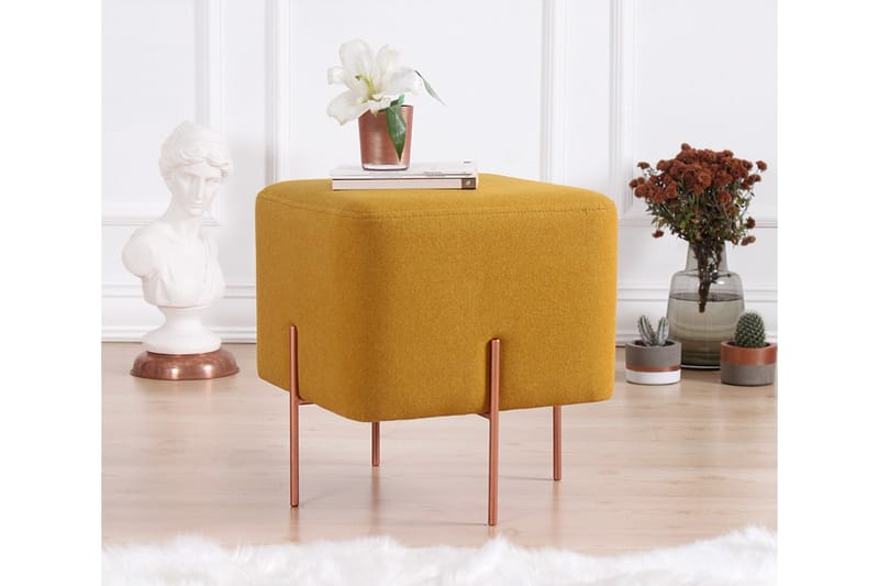 Yellowknife Sittpuff 40 cm - Senapsgul - Möbler - Stolar & fåtöljer - Pall & puff - Sittpuff