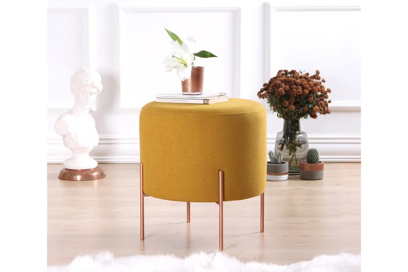 Yellowknife Sittpuff 40 cm - Senapsgul - Möbler - Stolar & fåtöljer - Pall & puff - Sittpuff
