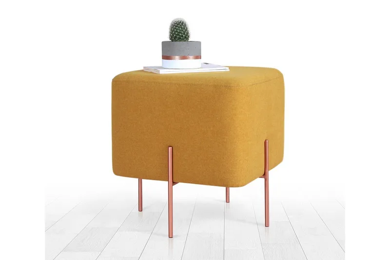 Yellowknife Sittpuff 40 cm - Senapsgul - Möbler - Stolar & fåtöljer - Pall & puff - Sittpuff