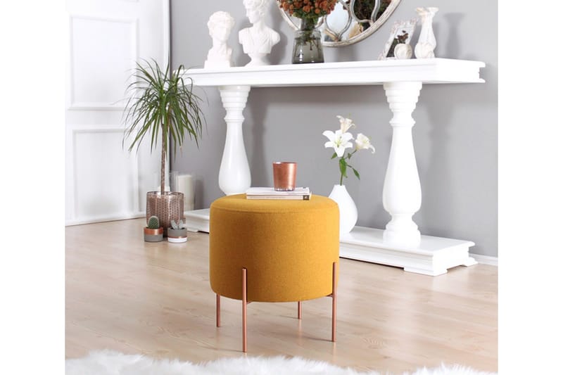 Yellowknife Sittpuff 40 cm - Senapsgul - Möbler - Stolar & fåtöljer - Pall & puff - Sittpuff