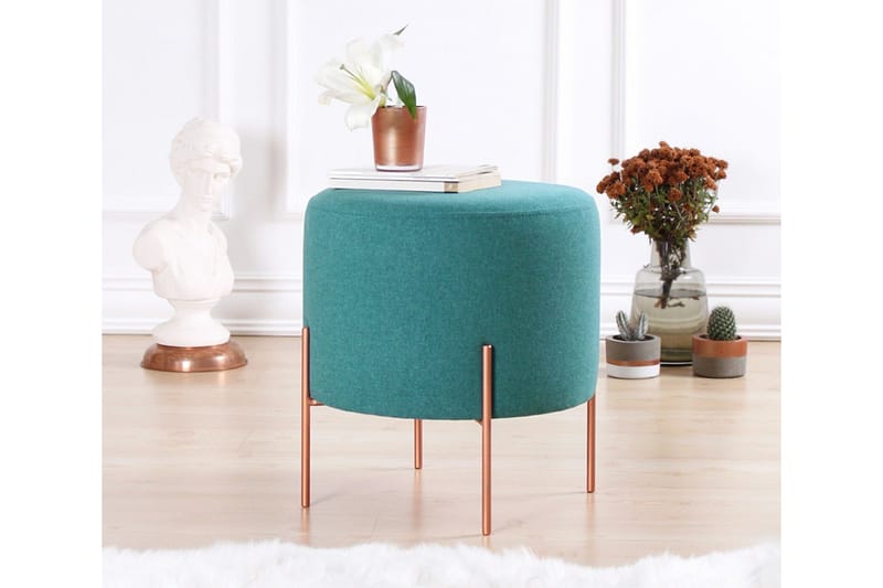 Yellowknife Sittpuff 40 cm - Turkos - Möbler - Stolar & fåtöljer - Pall & puff - Sittpuff