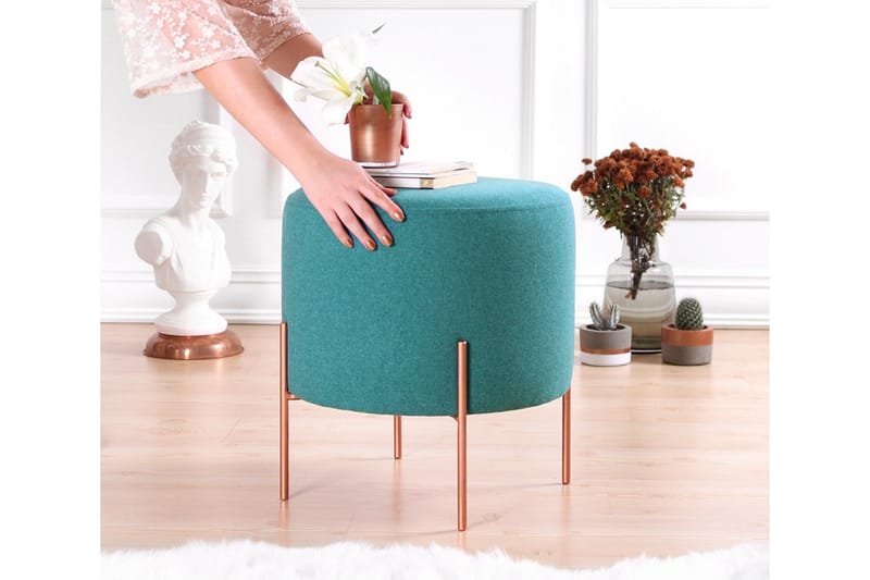 Yellowknife Sittpuff 40 cm - Turkos - Möbler - Stolar & fåtöljer - Pall & puff - Sittpuff