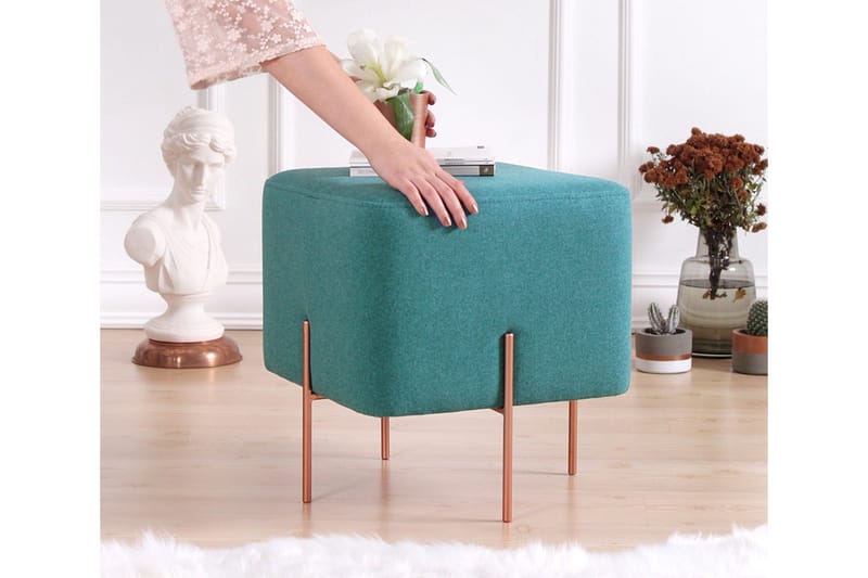 Yellowknife Sittpuff 40 cm - Turkos - Möbler - Stolar & fåtöljer - Pall & puff - Sittpuff