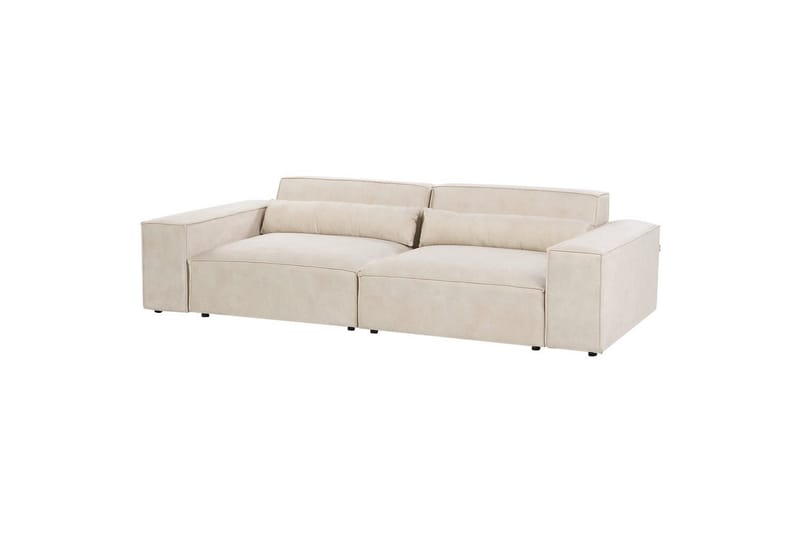 Soffa med fotpall Hellnar Beige - Beige - Möbler - Stolar & fåtöljer - Pall & puff - Fotpall
