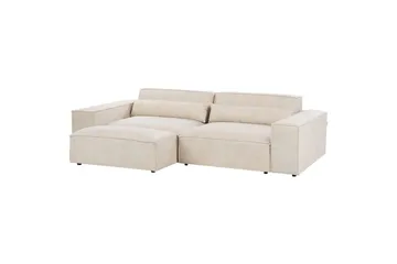 Soffa med fotpall Hellnar Beige - Beige - Möbler - Stolar & fåtöljer - Pall & puff - Fotpall