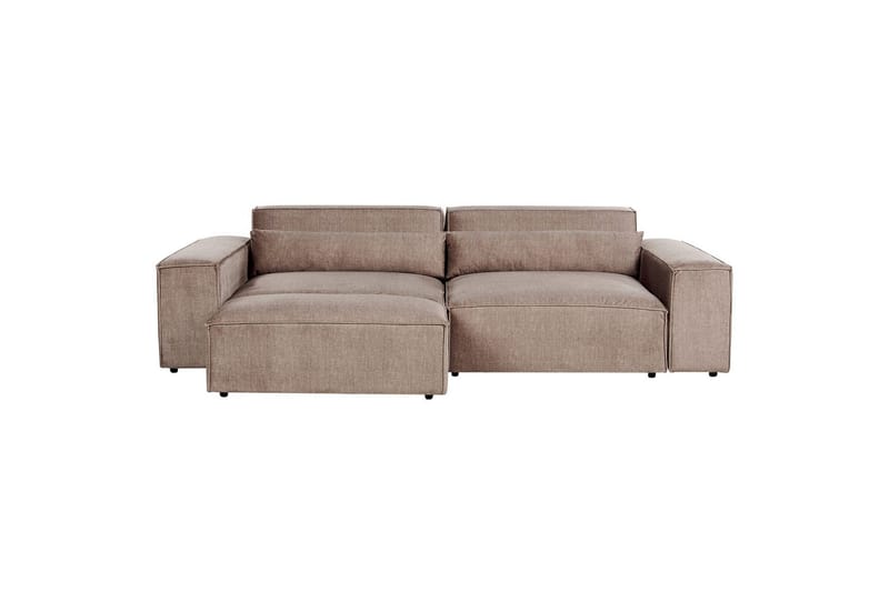 Soffa med fotpall Hellnar Brun - Brun - Möbler - Stolar & fåtöljer - Pall & puff - Fotpall