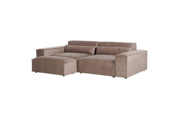 Soffa med fotpall Hellnar Brun - Brun - Möbler - Stolar & fåtöljer - Pall & puff - Fotpall