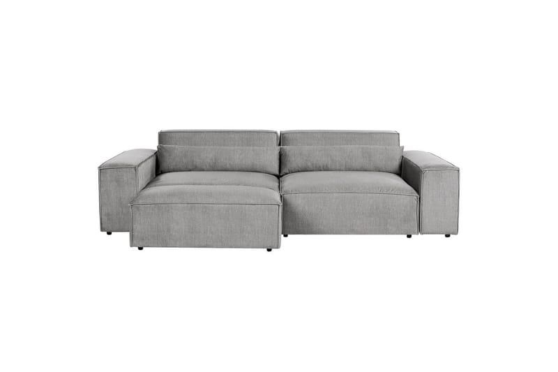 Soffa med fotpall Hellnar Grå - Grå - Möbler - Stolar & fåtöljer - Pall & puff - Fotpall