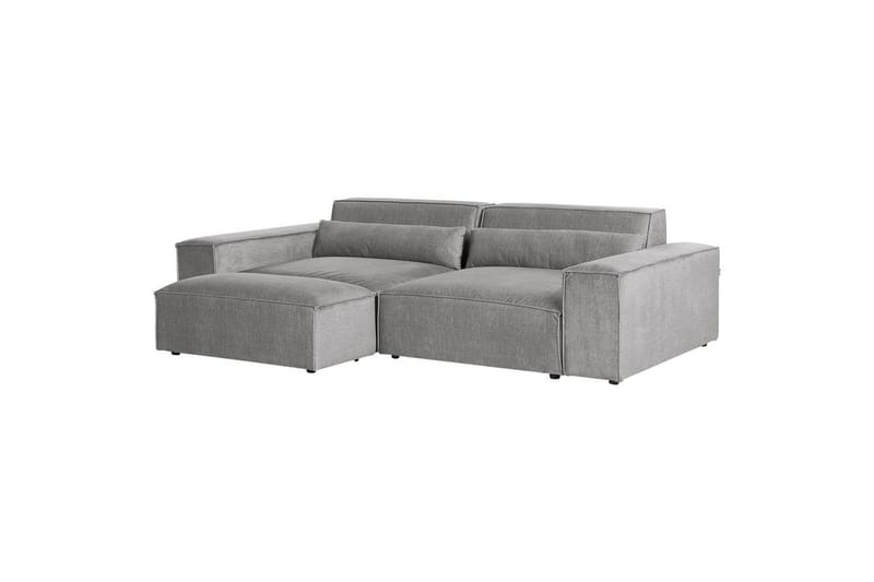 Soffa med fotpall Hellnar Grå - Grå - Möbler - Stolar & fåtöljer - Pall & puff - Fotpall
