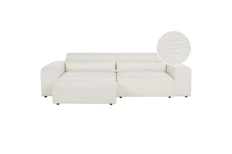 Soffa med fotpall Hellnar Vit - Vit - Möbler - Stolar & fåtöljer - Pall & puff - Fotpall