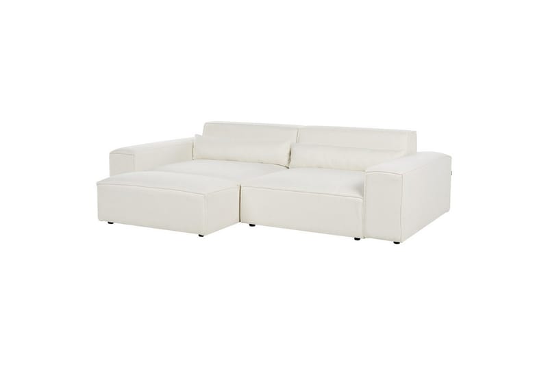 Soffa med fotpall Hellnar Vit - Vit - Möbler - Stolar & fåtöljer - Pall & puff - Fotpall