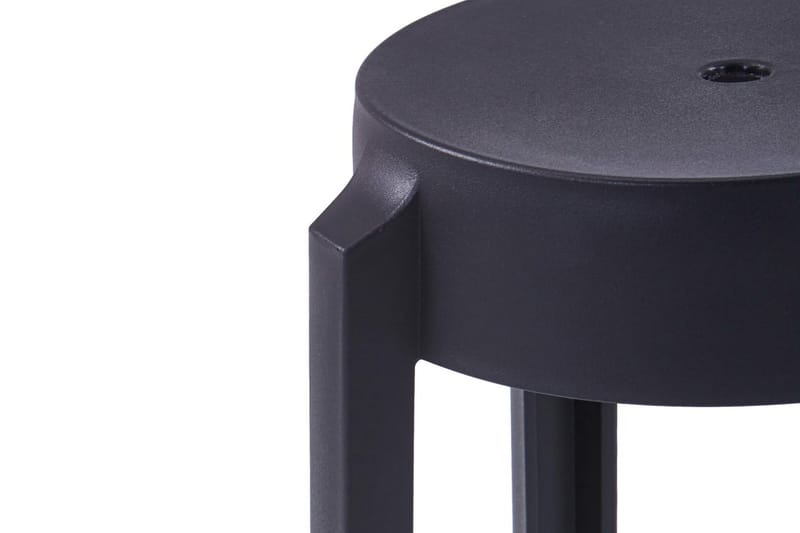 Stapelbara pallar 4 st plast svart - Svart - Möbler - Stolar & fåtöljer - Pall & puff