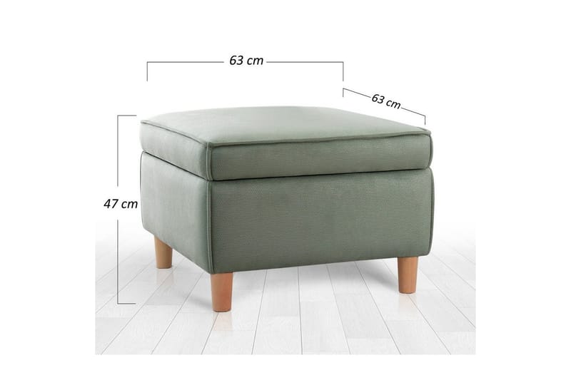 Sufian Fotpall 63 cm - Grön - Möbler - Stolar & fåtöljer - Pall & puff - Fotpall