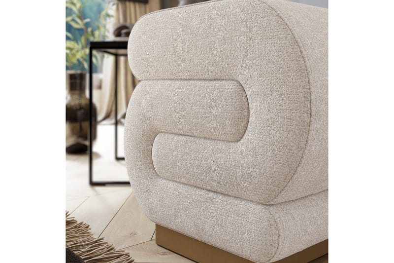 Sufian Sittpuff Utomhus 42 cm - Cremevit - Möbler - Stolar & fåtöljer - Pall & puff - Sittpuff