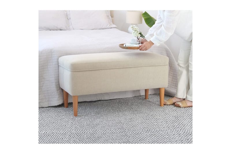 Sufian Sittpuff Utomhus 43 cm - Cremevit - Möbler - Stolar & fåtöljer - Pall & puff - Sittpuff